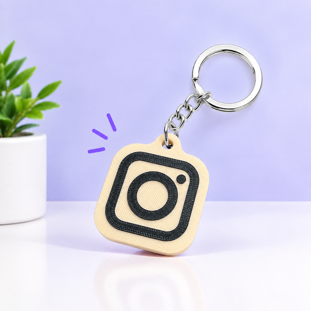 Custom NFC Instagram Keychain