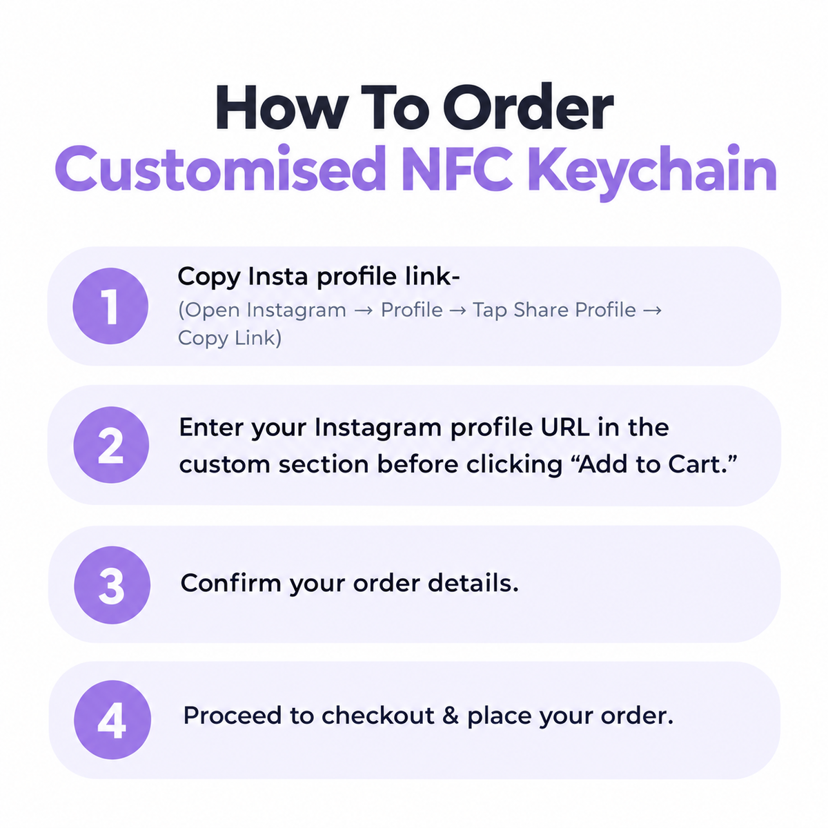 Custom NFC Instagram Keychain